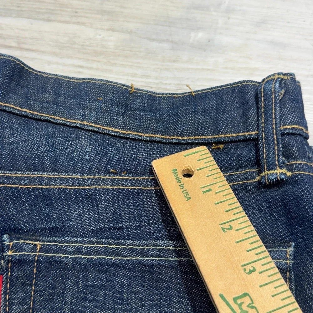Levi's Straight Blue Denim Jeans White Oak Cone Made in USA 500 Series 34x32 Zip